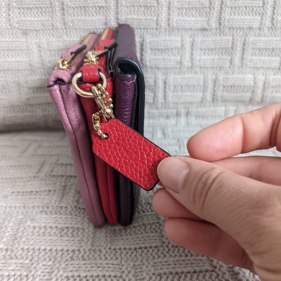 SOLD - Coach Small Triple Wristlet in Colorblock - EUC - Picture 9 of 15